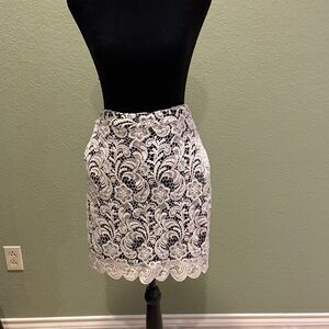 Elegant Cream Lace Skirt